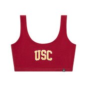 USC Trojans Womens's Hype and Vice Cardinal Scoop Neck Crop Top